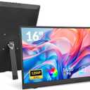 LR Portable Monitor, 16 1200P FHD 16:10, 1500:1 Contrast Ratio, USB-C HDMI Laptop Screen with Rotating Stand, Horizontal/Vertical Monitor, Travel Monitor for Laptop/PC/Mac/Windows/PS5,Vesa Mountable