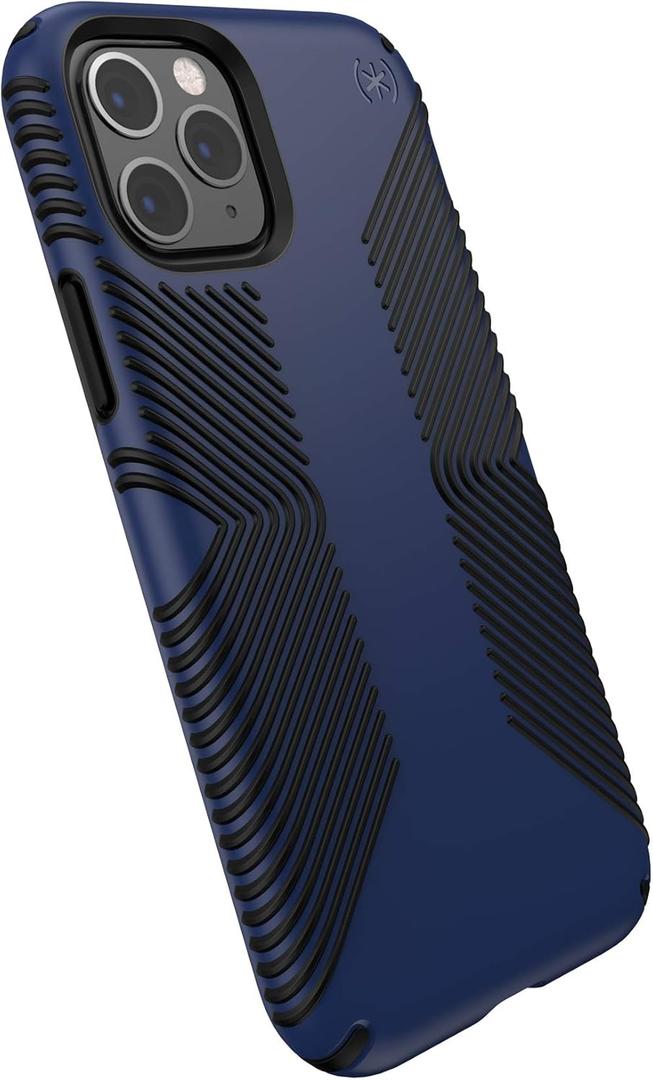 Speck Products Presidio Grip iPhone 11 Pro Case, Polycarbonate (PC), IMPACTIUM,Slim Fit,Coastal Blue/Black (129892-8531)