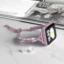 Fitlink Stainless Steel Apple Watch Band for Women, Bling Apple Watch Bands 38mm 40mm 41mm 42mm 44mm 45mm for Apple Watch Series 7 Apple Watch Series 6 Apple Watch SE Apple Watch 3 4 5 (Pink)