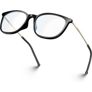 VISOONE Light Weight Slip Resistant Blue Light Blocking Computer Glasses with Anti Glare UV400 for Man Women GAEL (Jet Black)