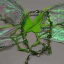 U-Goforst Fairy Wings Adult Women, Fairy Costume for Woman Butterfly Wings for Girls Adult Halloween Costume Cosplay Dress Up (Green)