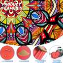 Famstar Beach Blanket Oversized Extra Large 78" X 81",Waterproof Sandproof Beach Blanket 1-7 Adults Lightweight Durable for Travel Camping Hiking Picnic