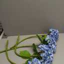 MARTINE MALL 4Pcs 21in Hydrangea Artificial Flowers, Latex Real Touch Hydrangeas Lifelike Large Hydrangea Flowers for Home Decor Party Arrangements Wedding Bouquets Centerpieces (Blue)