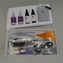V Light Hair Extensions Kit Mini V Light Hair Extension Set With V Light Lamp*1 V light glue*2 Hair Extensions Remover*2 VLight Remover Machine*1 comb*1 clip*2 for Salon Hairstyles(Black machine set)