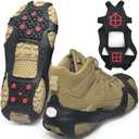 Upgraded Tungsten Crampon, Fashion Ice & Snow Grips with Fluorescent for Shoes and Boots, Removable Shoe Traction for Hiking, Jogging in Winter Outdoor (L/XL(Men 9-12 / Women 10.5  13.5))