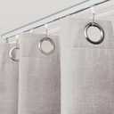 Stainless Steel Curtain Hooks with Dual Wheel - Curtain Track Hooks for Ceiling and Room Divider, 10 Pack