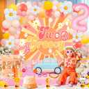 Two Groovy Party Decorations, Two Groovy Birthday Party Supplies for Girl, Daisy Theme 2nd Birthday Party Dcor Hippie Boho Second Bday Party Decorations, Baby Girl 2nd Birth