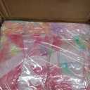Buryeah 6 Pcs Sleepover Blankets Tie Dye Rainbow Coquette Pink Bow Faux Fur Blanket Microfiber Cozy Throw for Sleeping Slumber Sleepover Movie Night Party Gifts,40"x60"(Rainbow)