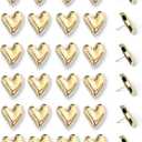30 pcs - Heart Decorative Pins, Gold Cute Pins for Bulletin Board, Office or Home (Gold)