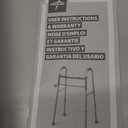 Medline Lightweight Folding Walkers for Seniors, Adults with 5” Wheels, Steel Frame Supports up to 400 lbs.