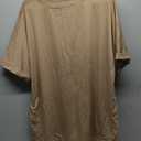 Tankaneo Womens Maternity T Shirts Oversized Short Sleeve Tunic Tops Casual Summer Loose Fit Crewneck Pregnancy Clothes (Large, Khaki)