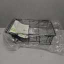 Over the Sink Expandable Dish Drainer Drying Rack In Stainless Steel for Small Kitchen, Counter Space Saving Modern Compact Metal Above Plate Dryer Strainer, Adjustable Hanging Inside Drain Holder