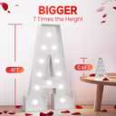 Marry Me Light Up Letters, Marquee Letters 4 Feet Tall with Rose Petals for Proposal Engagement Wedding Party, Romantic Decorations Will You Marry Me Sign for Wedding Decorations