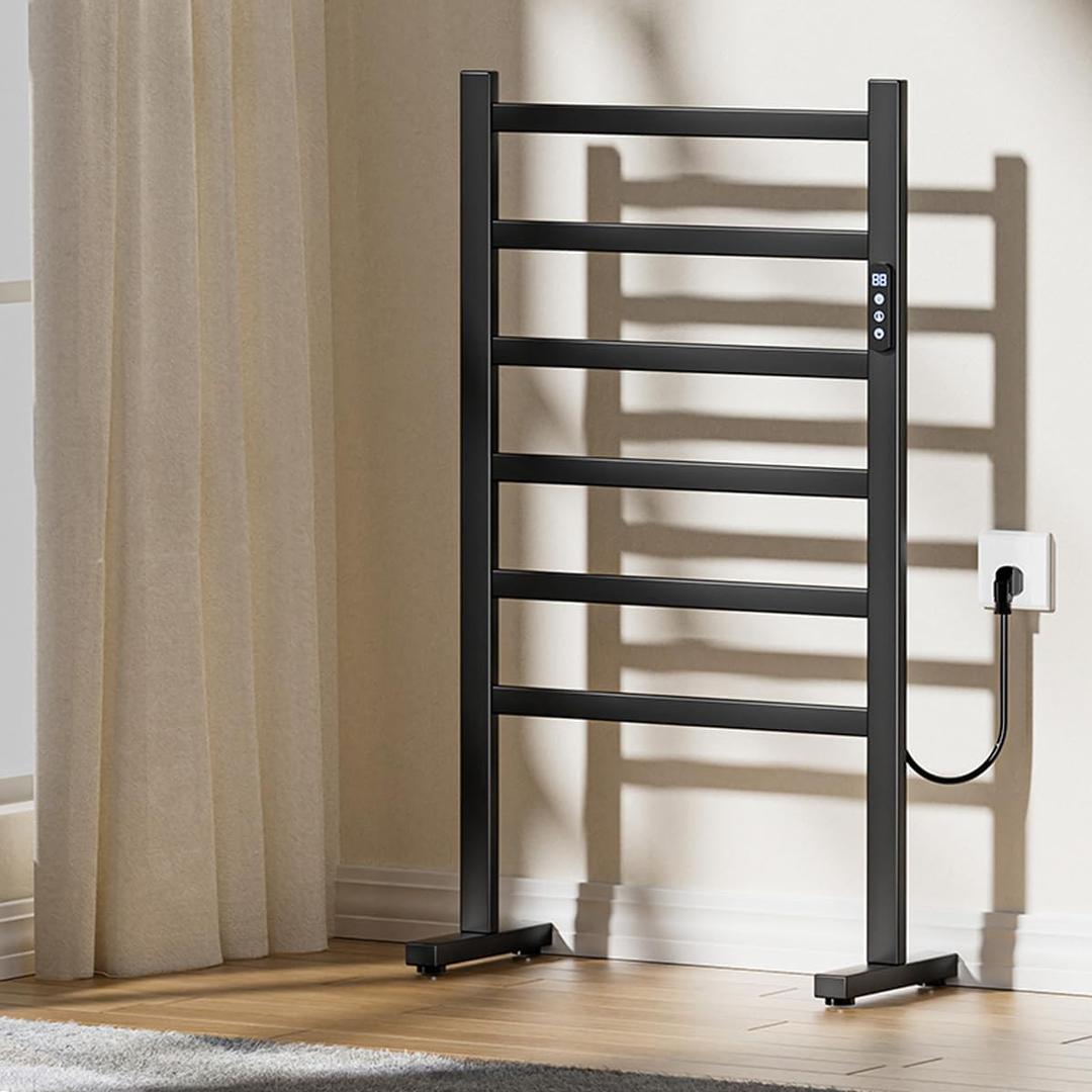 Standing Towel Warmer Rack & Towel Warmers for Bathroom, VOKIM Towel Warmer,Heated Towel Rack, with Timer and Temperature Adjustment, Stainless Steel, IPX4, Suitable for Bathroom