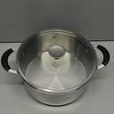 Induction Cooking Pot Made of 100% Stainless Steel with Glass Lid with Steam Vent Stewing Pot Suitable for All Cookers Suitable for Oven and Dishwasher (Classic Line, 24 cm)