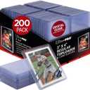 Ultra PRO 3" x 4" Clear Regular Toploaders for Cards with Card Sleeves Bundle Standard Size 200ct Trading Baseball Toploader Card Sleeve Protectors