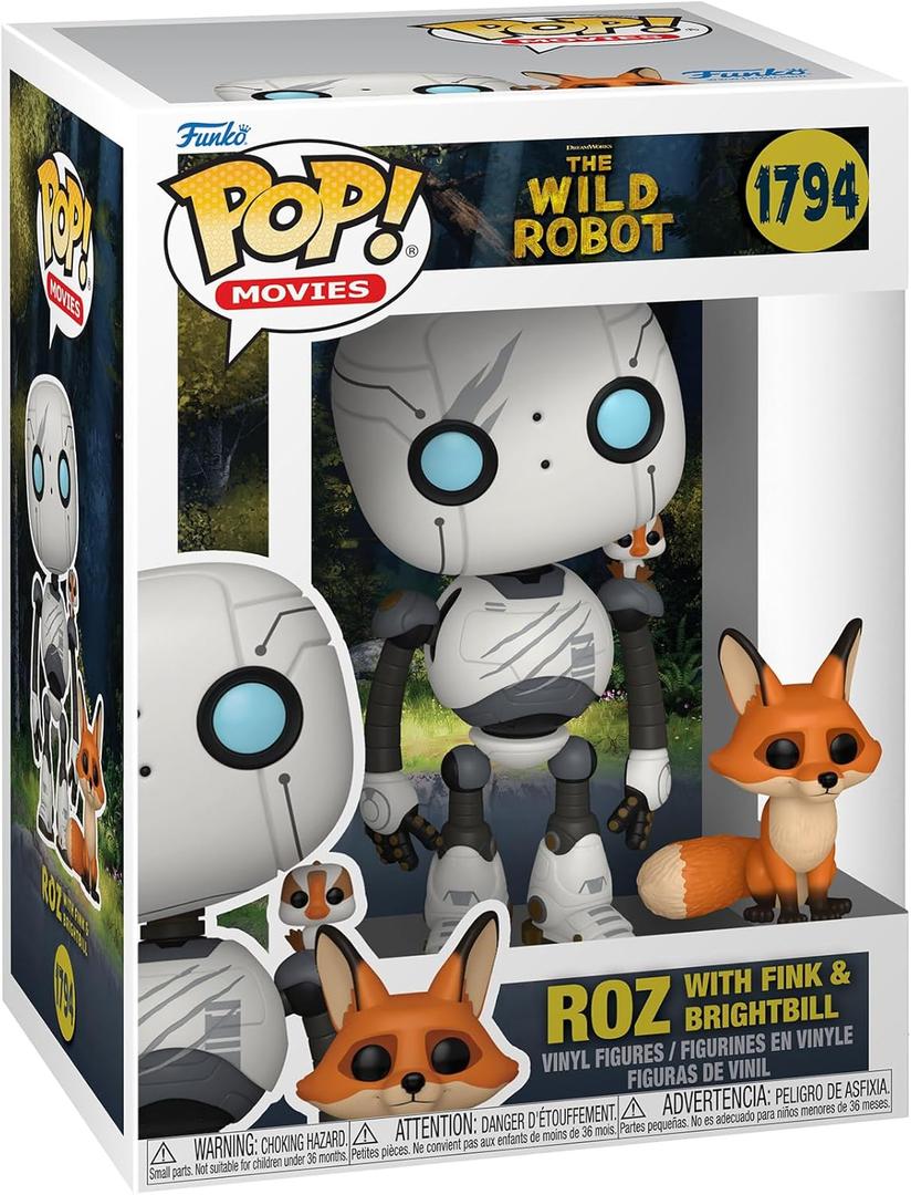Funko Pop & Buddy: Wild Robot - Roz with Brightbill & Fink - Collectable Vinyl Figure - Gift Idea - Official Merchandise - Toys for Kids & Adults - Cartoon/Animation Fans