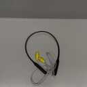 HomeSpot Noise Reduction Wireless Neckband Headphones with Qualcomm aptX HD, 27dB NRR, CVC Noise Cancelling Mic & Controls, 20H Playtime for Work Safety OSHA Compliant - Gray Wire Yellow Earbuds