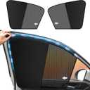Car Window Shades for Side Window Magnetic Half Blackout & Half See-Through Driver Window Sun Shade Universal for Most Cars for Nap Camp Travel