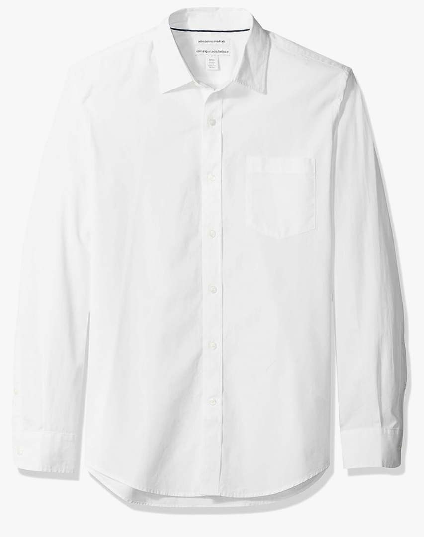 Amazon Essentials Men's Slim-Fit Long-Sleeve Poplin Shirt
Size M