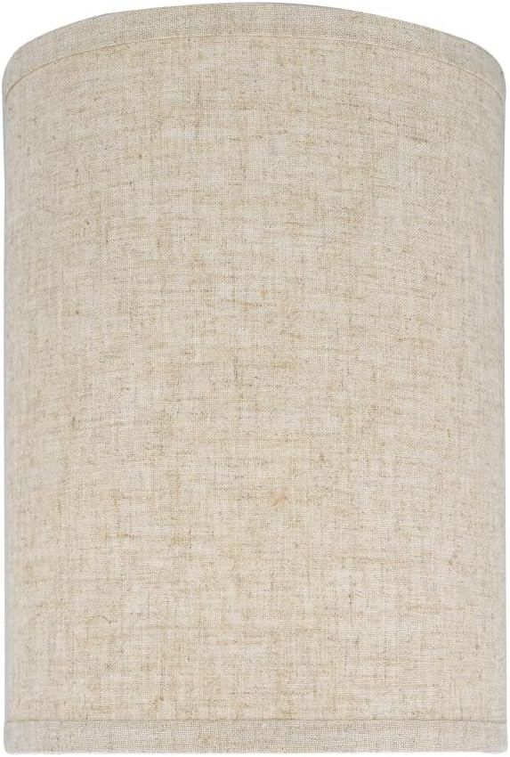 Aspen Creative 31031A Transitional Hardback Drum (Cylinder) Shape Spider Construction Lamp Shade in Beige, 8" wide (8" x 8" x 11")