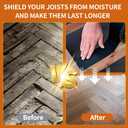 Butyl Joist Tape for Decking 2''×50', 10 Rolls Waterproof Deck Tape