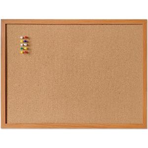 Cork Bulletin Board for Wall - 24 x 18 Bulletin Board Cork Board Wall Mounted Wood Frame Message Board pin Board for School,Office and Home