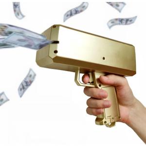Gold Gun Shooter Playing Spary Make Rain Dispenser 200pcs Christmas, Halloween, Birthday Parties, Weddings (Gold)