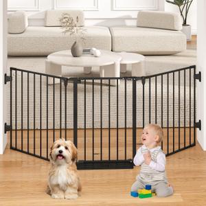 29.4-78" Extra Wide Baby Gate, Long Dog Gates Indoor for Stairs