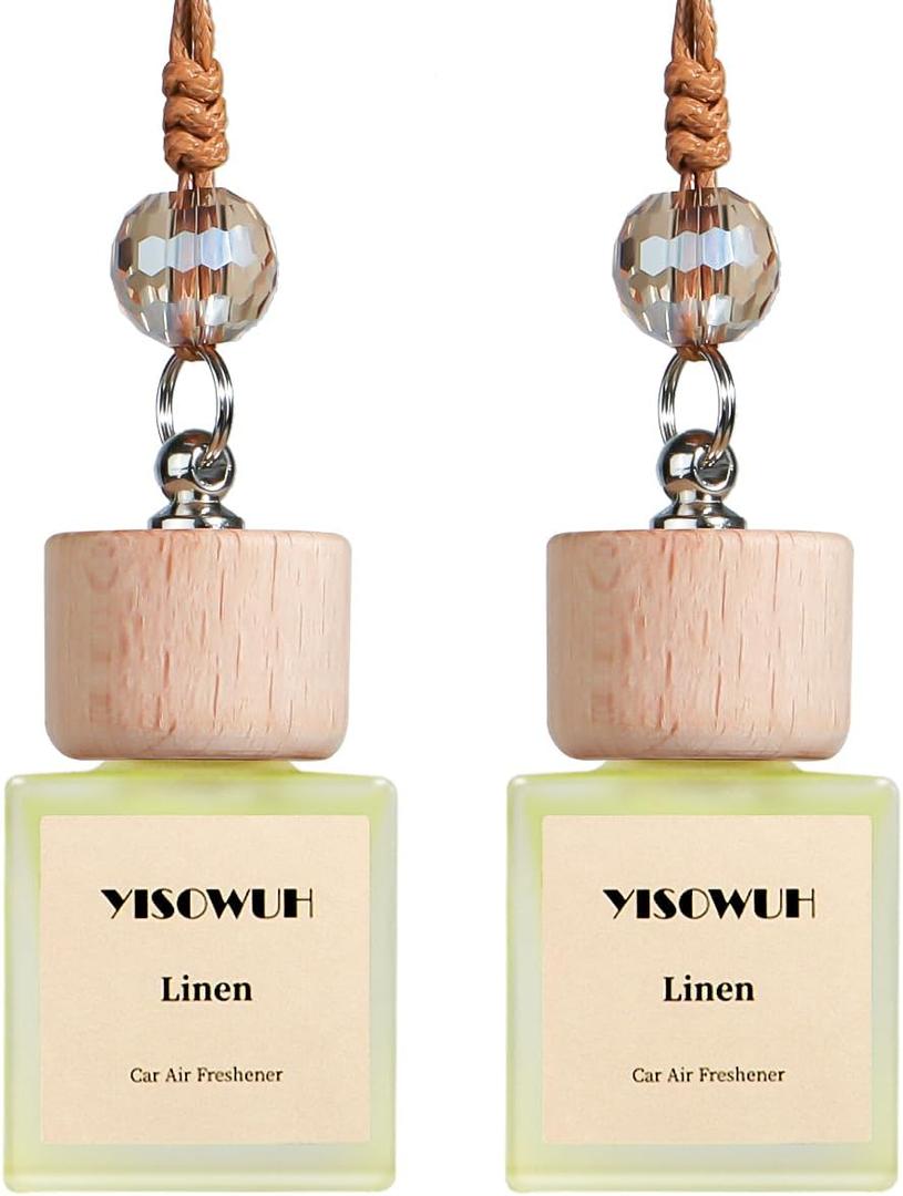Car Air Fresheners 2-Pack Long Lasting Hanging Car Freshener for Auto and Home, 2pcs Linen (0.34 Fl Oz (Pack of 2))