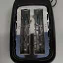 OVENTE Electric Toaster Machine with 6-Shade Browning Selector Setting, Compact Design and Removable Crumb Tray, 700W Power Perfect for Toasting Bread, Thin Bagels and Waffles (Black)