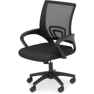 Office Chair Ergonomic - Mesh Desk Chair with Lumbar Support & Wide Seat (300Lbs Capacity) Adjustable Height, Swivel Wheels - for Home Office, Gaming, Bedroom, 19.5in x 22in x 36-39in