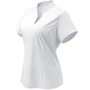 JoyGirl Womens Golf Polo Shirts Quick Dry Tennis Tops Shirt Collarless V Neck Pickleball Outfits for Women Moisture Wicking, Size: M