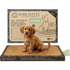 Puppy Bark Potty Natural Dog Potty for Small Dogs & Teething Puppies - Odor Neutralizing Reusable Indoor Solution for Apartments - Eco-Friendly Pee Pad Alternative - Standard 24x16