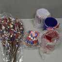 21 Pcs Patriotic Artificial Berry Stem Picks with White Blue Red Stars Vase for 4th of July Independence Day Pentagram Faux Berry Branches Decoration for Home Office Restaurant Vase Dcor