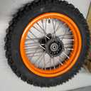Heavy-Duty Electric Dirt Bike Rear Wheel | Compatible With Tuttio Tutti Soleil 01,Tires Offer Excellent Grip On Dirt, Gravel Built For Durability., 80/100-12