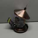 Kingsyard 4.5 lbs Large Metal Bird Feeders for Outdoors Hanging with 8 Ports, Tube Bird Feeder with Seed Tray, Weatherproof Squirrel Proof Roof for Cardinal Finch, Copper