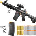 Shushuzz Toy Gun for Boys 8-12, Soft Bullet Foam Dart Blaster with Scope and Detachable Magazine, Non-Electric Hand Pull Indoor Outdoor Shooting Game, Ideal Christmas Birthday Gift for Kids Ages 8-12