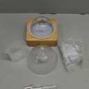 Glass Dome Essential Oil Diffuser with Glass Reservoir & Wood Base-No Plastic, 200ml Ultrasonic Diffuser for Aromatherapy with Timer 7 Color Light Auto-Off for Home Office Yoga Pilates (Yellow)