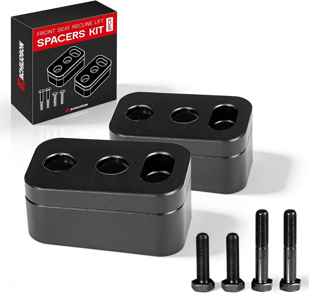 2PCS Front Seat Recline Lift Spacers Kit - Adjustable Seat Riser Blocks for 2022-2025 3rd Gen Toyota Tundra (Driver/Passenger Compatible) | Enhanced Seat Height & Recline Adjustment Accessories