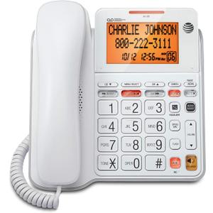 AT&T CL4940 Corded Phone with Digital Answering System, Caller ID, Large Tilt Display