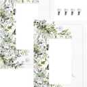 Decorative Outlet Covers Rustic Eucalyptus Leaves Green Leaf 1 Gang Rocker Light Switch Cover Plate Single Decora Light Switch Covers Wall Plate Faceplate for Home Decor 2 Pack