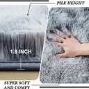 Area Rugs 9x12 Living Room: Gray Shag Rug 9x12 Area Rugs - Large Plush Fluffy Carpet for Bedroom,Living Room(Tie-Dyed Light Gray)