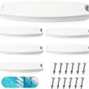 TonGass (6-Pack, White) 18" Universal Swimming Pool Ladder Rung Step Replacement with Stainless Steel Bolts Compatible with Inground Above Ground Pool Heavy-Duty Molded Plastic Ladder Step Parts