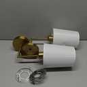 JKEYES Battery Operated Wall Sconces Set of Two, Gold Cordless Wall Sconce with 10000mAh RGB Dimmable Detachable Rechargeable Bulbs, 12 Colors Sconces Wall Decor for Bedroom Living Room Hallway