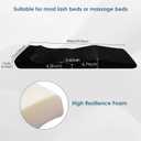 Lash Bed Topper, Ergonomic Curvy Massage Bed Topper Esthetician Bed Cushion, Non-Slip Spa Table Memory Foam Pad with Removable Cover, Ideal for Facials, Eyelash & Beauty Salon, 71"x28" Black