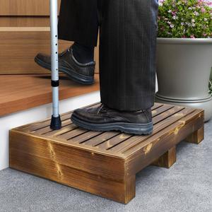 URFORESTIC Solid Wood Indoor/Outdoor 3 1/2" High Riser Step - Non-Slip All Weather Top & Feet Mobility Assistance URFORESTIC Solid Wood Indoor/Outdoor 3 1/2" High Riser Step - Non-Slip All Weather Top & Feet Mobility Assistance
