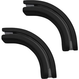 ZSHINE Curtain Single Tracks Heavy-Duty Curtain Rails 90 Degree Connector for Living Room Bedroom Room Divider (Black)