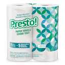 Amazon Brand - Presto! Kitchen Paper Towels - Flex-a-Size, Sheet Family Roll, 8 Rolls