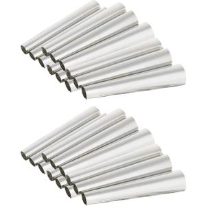 Baking Stainless Steel Horn Molds - Pack of 12 - Cream Metal Cones - Non Stick Cone Horns